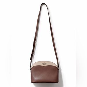 Kate Spade New York Taupe Beige Leather Crossbody Bag